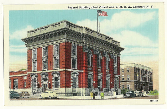 Federal Building Post Office YMCA Lockport New York NY Postcard 9B144-N