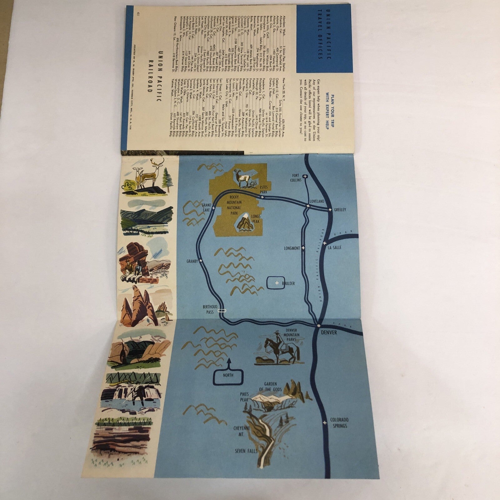 2 Colorado CO Tourist Guides Map Booklets Union Pacific Railroad & Dept of Hwy
