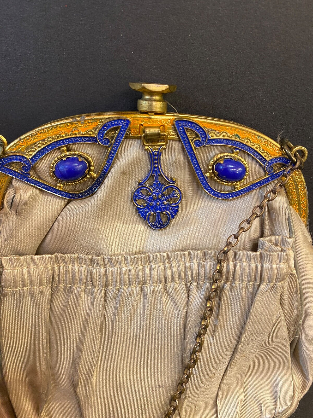 Vintage 20s Silk Art Deco Clutch Handbag 1920s 1930s Vintage clutch