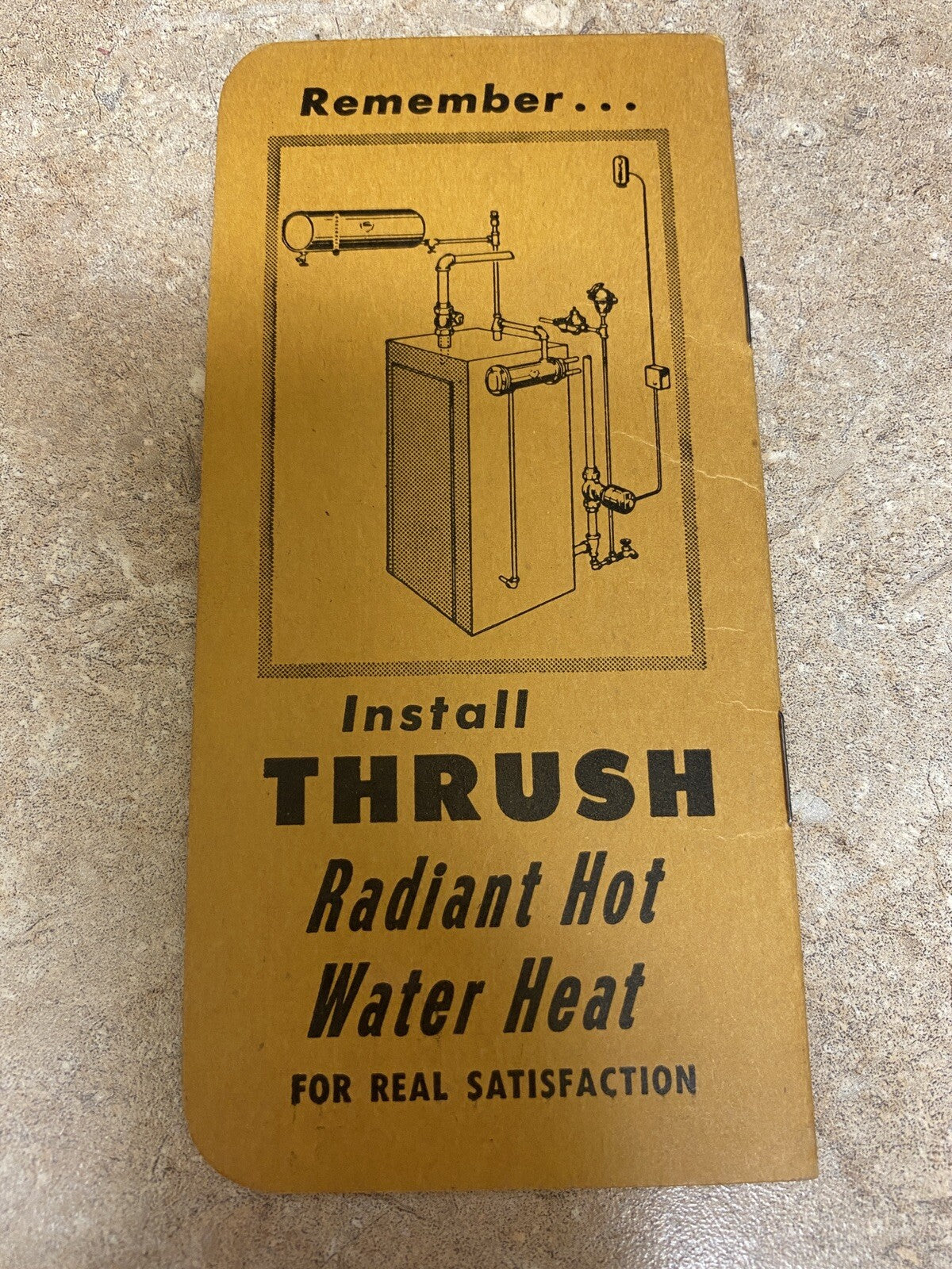 Memo Note pad advertising Thrush Water Circulators Tom Haupt Milwaukee WI Wisc