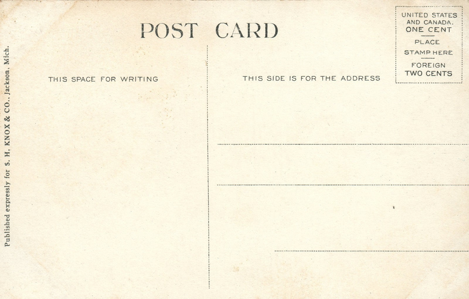 View of First Street North Franklin St Jackson MI Mich Michigan Postcard