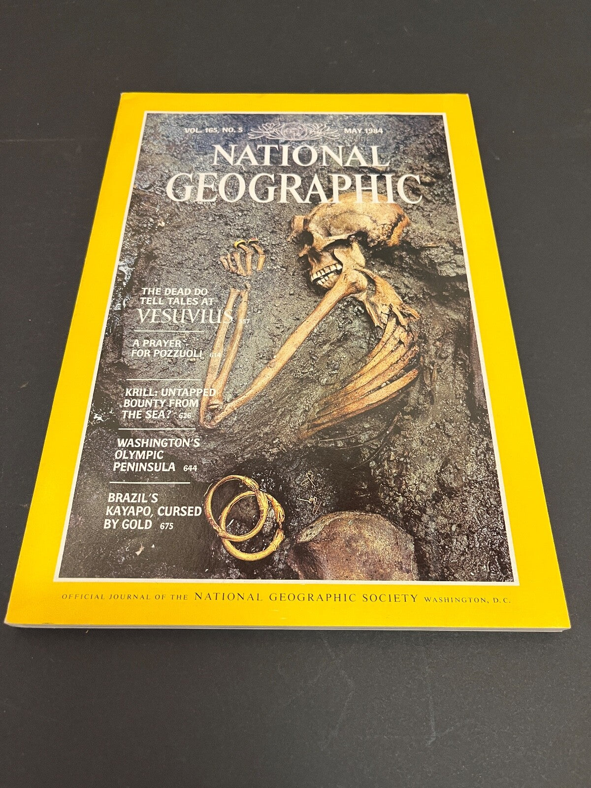 May 1984 National Geographic  VESUVIUS DEAD Pozzuoli KRILL Brazil's Kayapo Gold