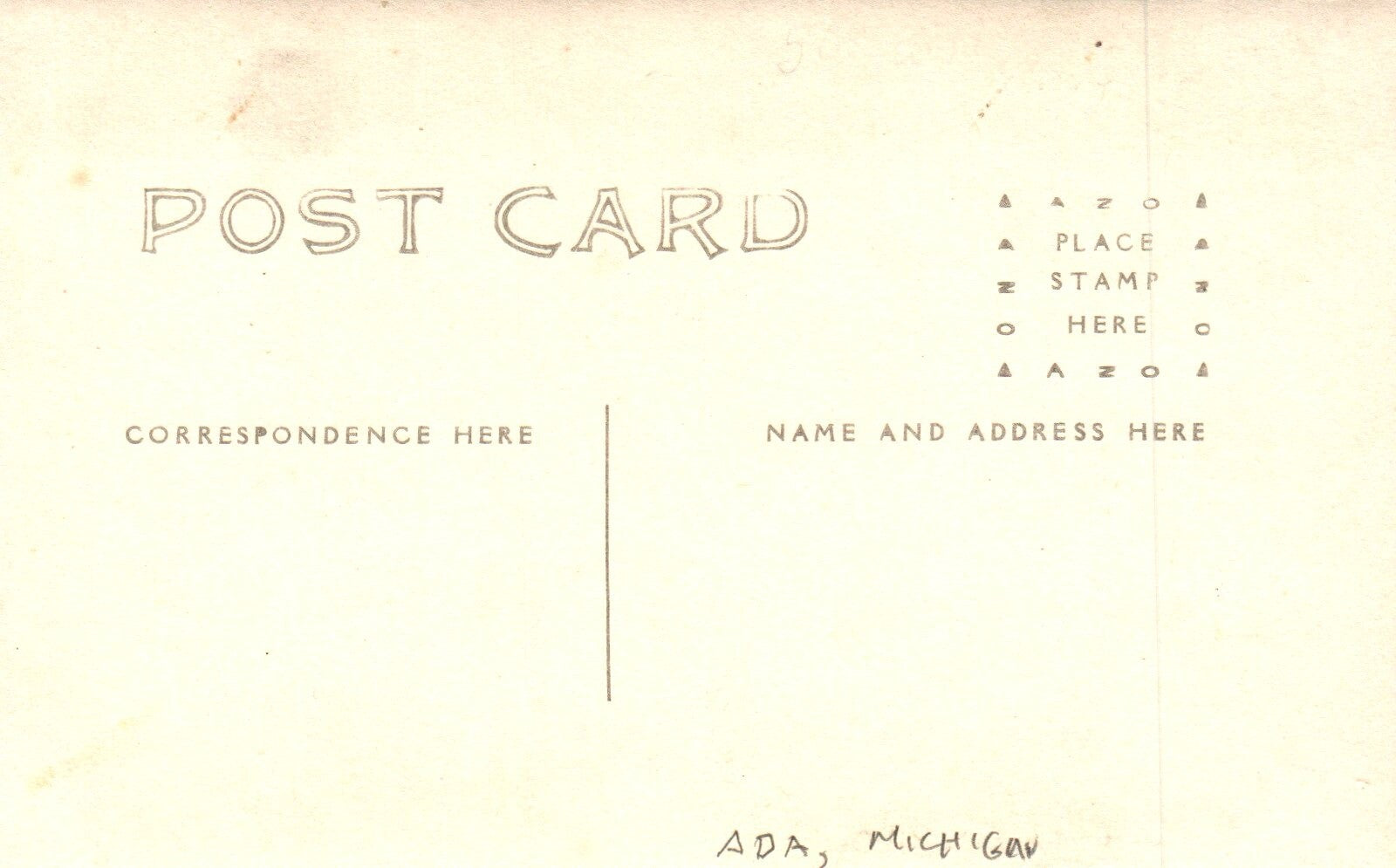 RPPC Street View with Houses of Ada Michigan Mich MI Postcard