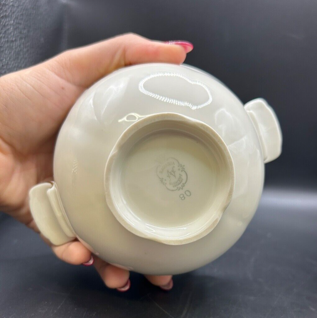 RARE Waldershof Bavaria Germany Sugar and Creamer with Gold Rim