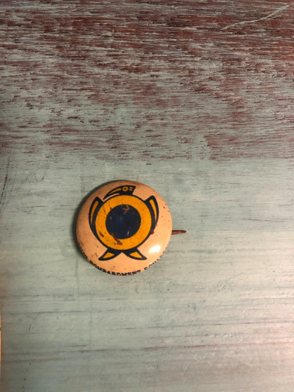 1940s Kellogg's Pep Pin 391st Bombardment Squadron Litho Pin  
