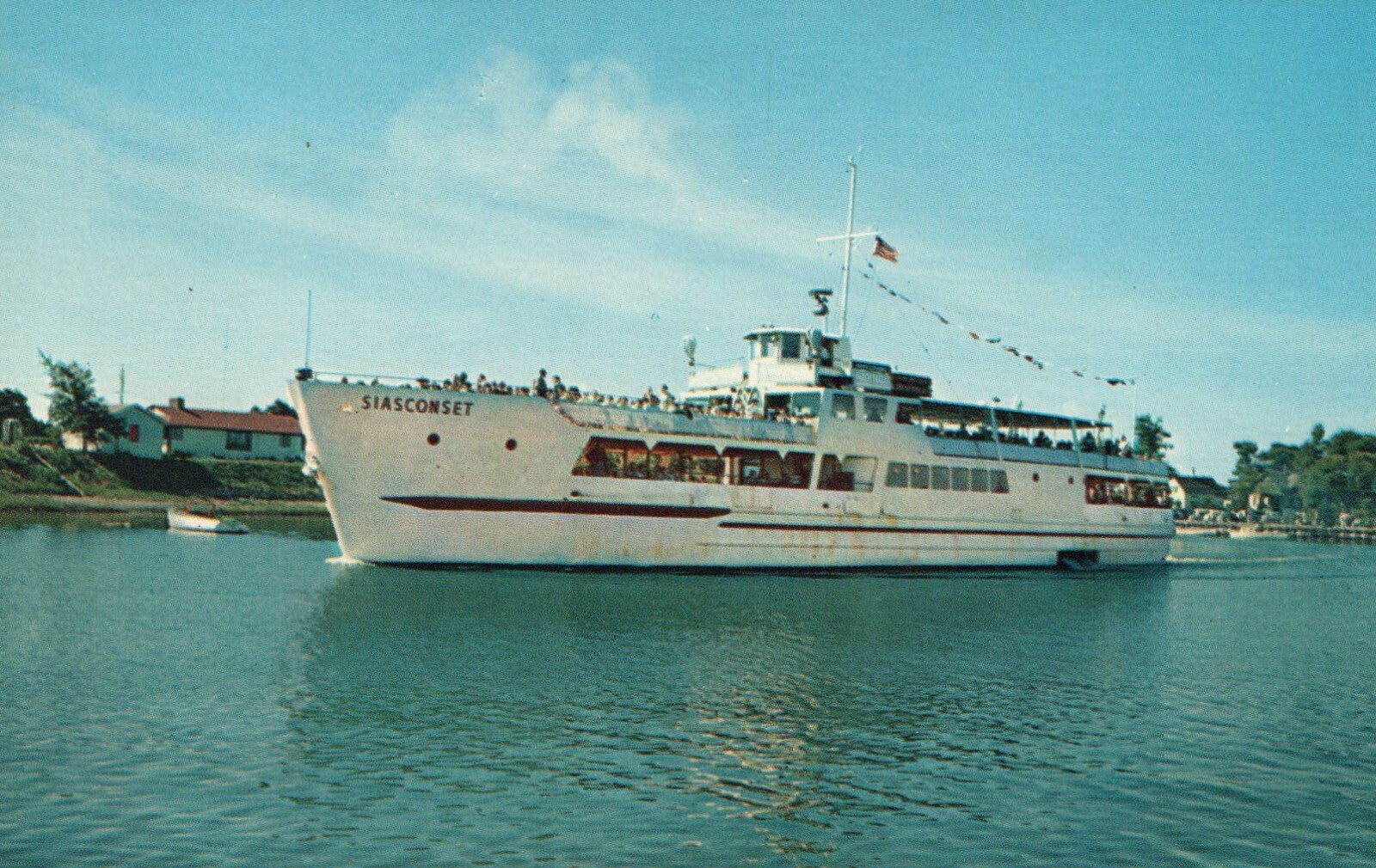 Siasconset Hyannis Harbor Cape Cod Massachussetts Mass Ship Postcard