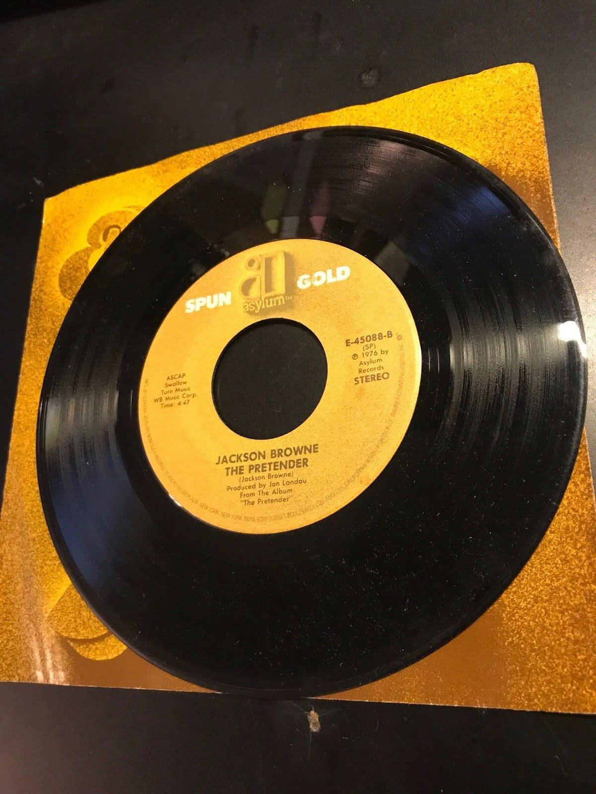 Jackson Browne 45 Record Album Elektra Asylum Spun Gold Excellent~