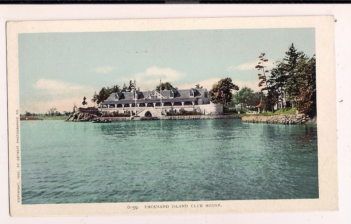 Early Club House Thousand Islands NY New York # 6059 Detroit Publishing Postcard