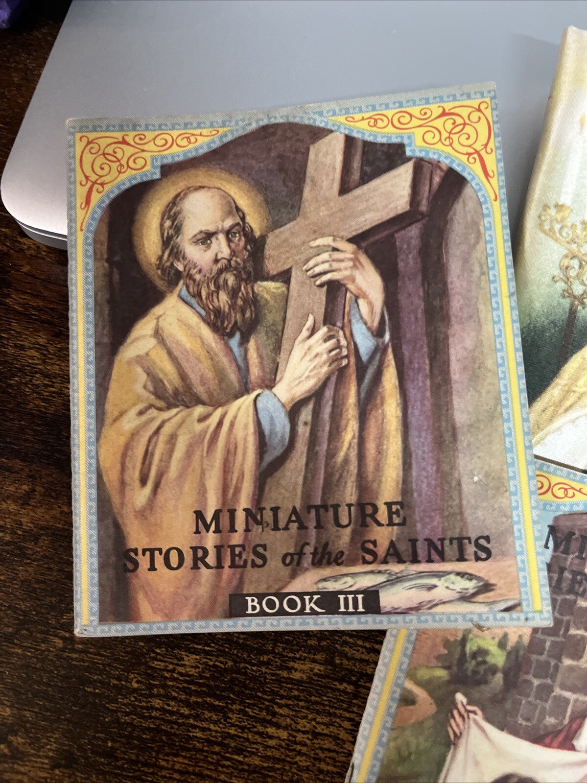 Vtg Booklet Miniature Stories of the SAINTS Book IV, III, Book One & Keepsake
