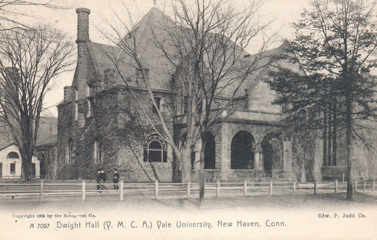 New Haven Yale Dwight Hall YMCA Connecticut  Rotograph Postcard
