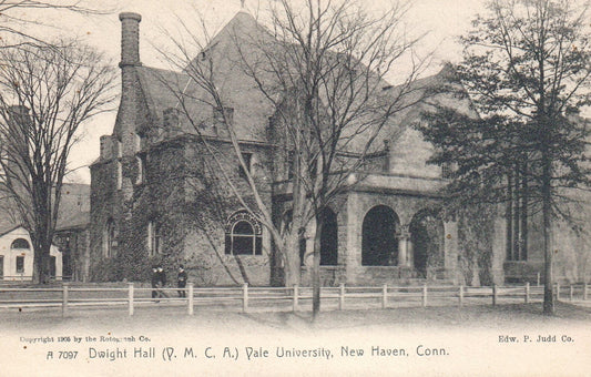 New Haven Yale Dwight Hall YMCA Connecticut  Rotograph Postcard