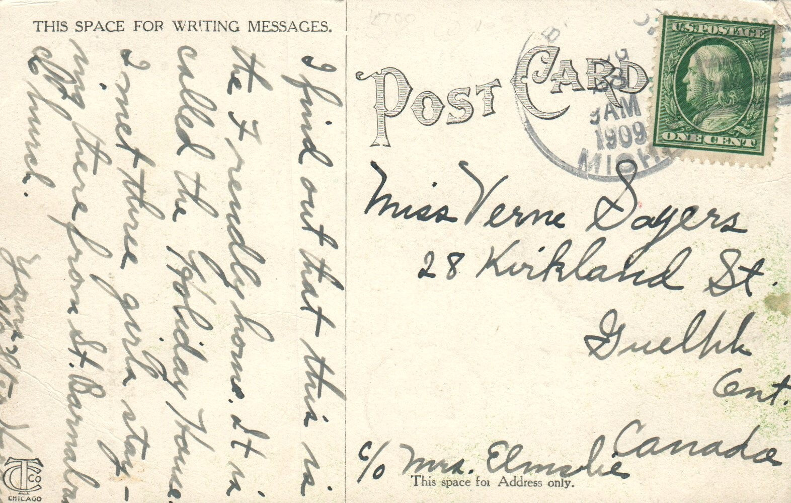 Holiday House in Glenn Michigan Mich MI Postcard