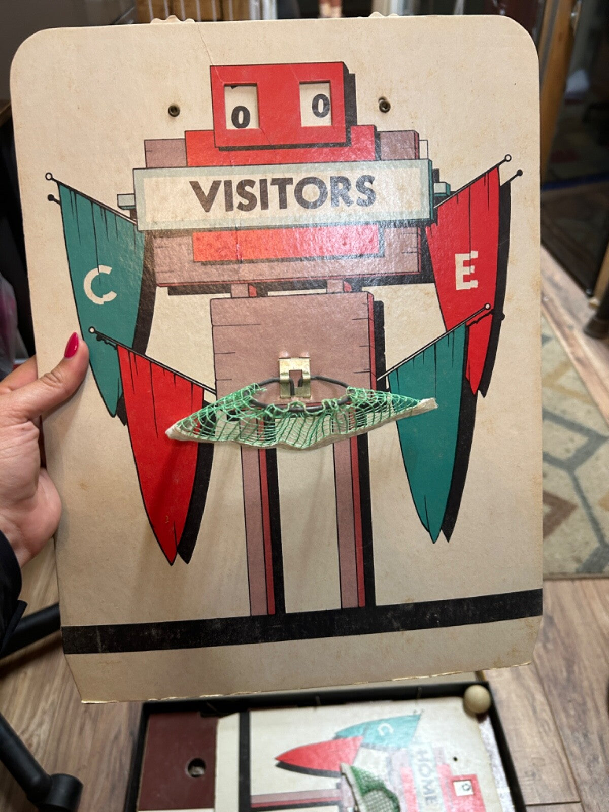 Vintage 1938 BAS-KET Basket A Real Action Game Cadaco Ellis Ball Complete WORKS