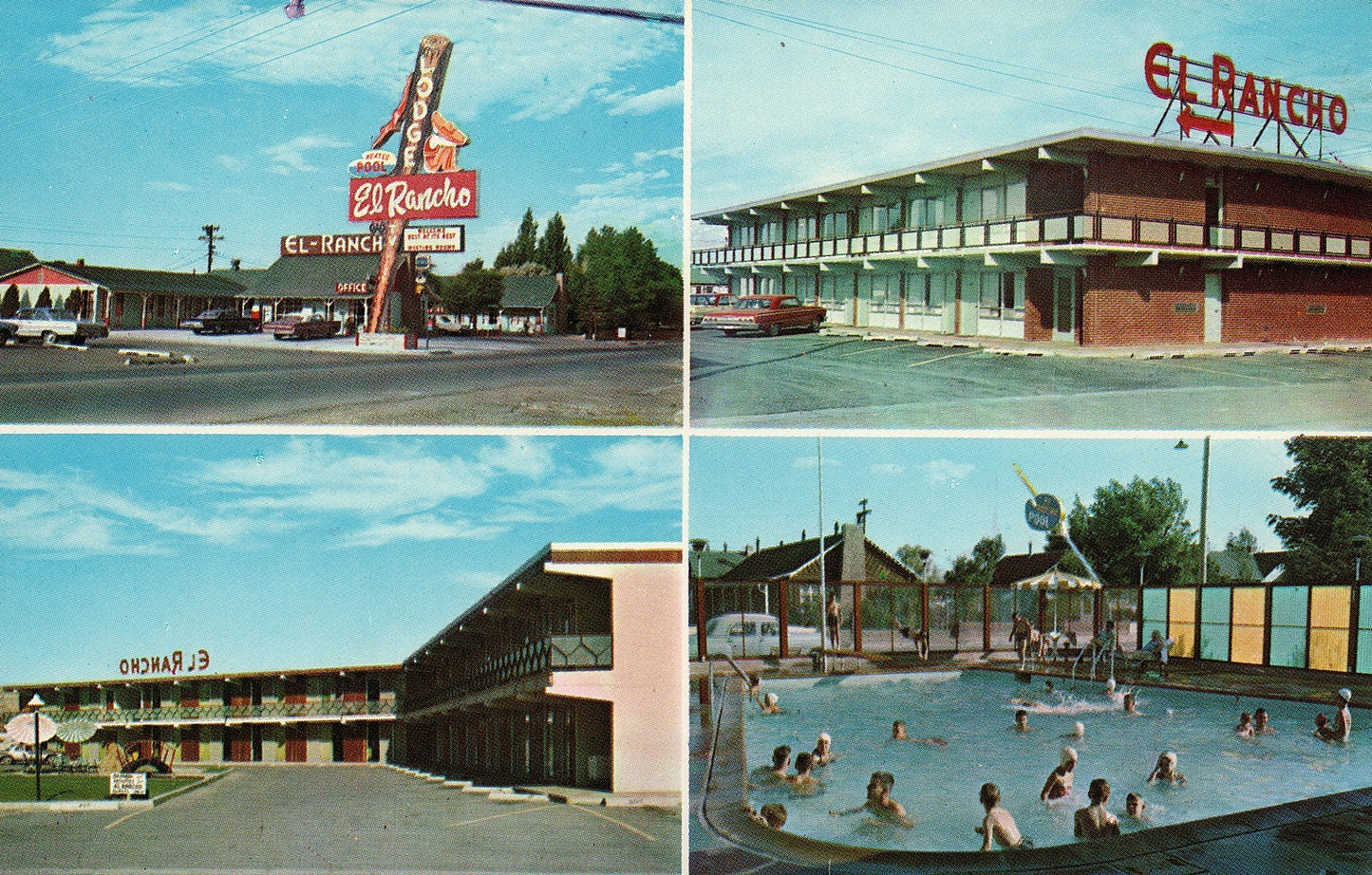 El Rancho Motor Lodge East Rock Springs Wyoming Hotel Postcard
