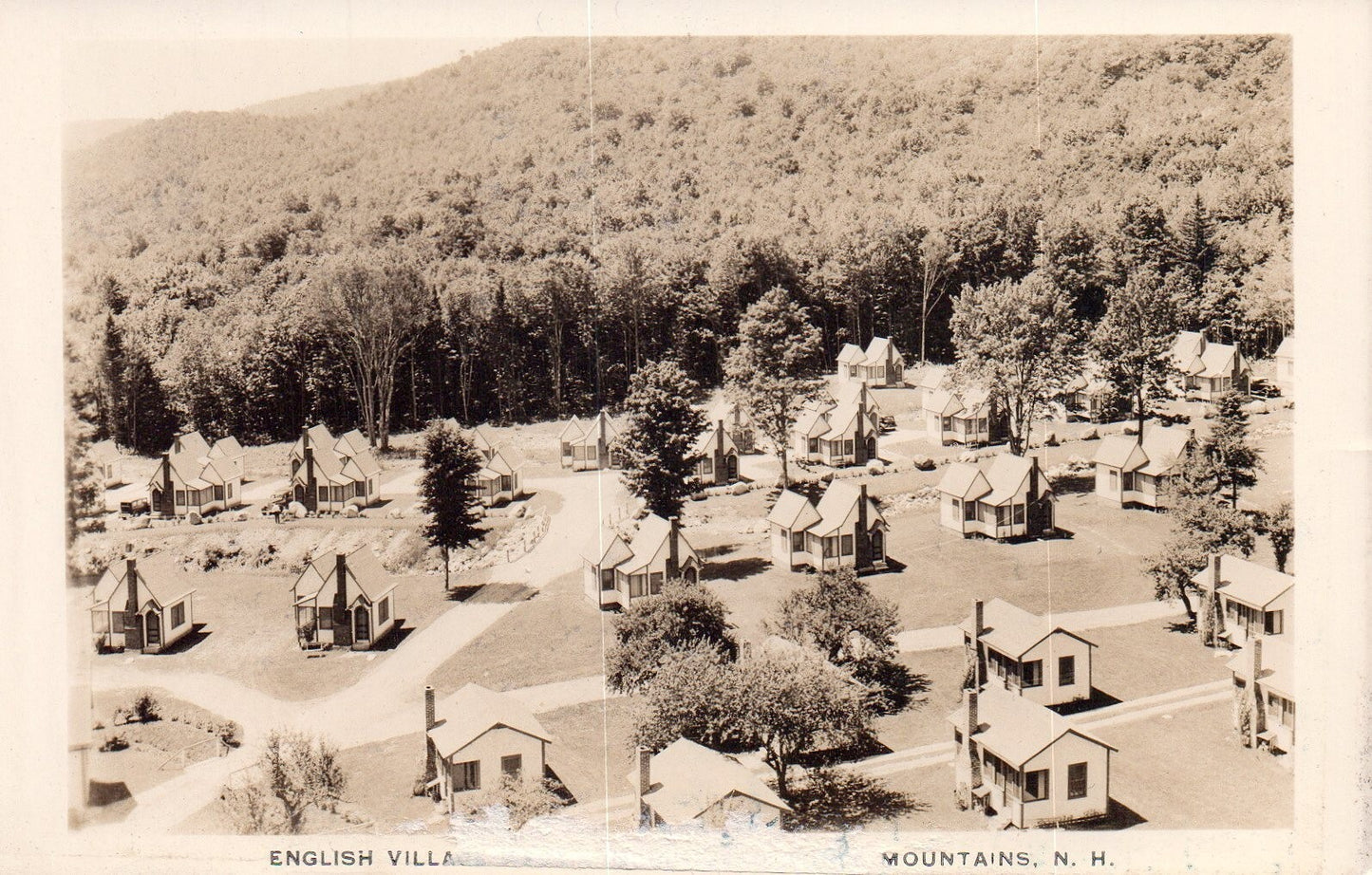 Real Photo English Village West Indian Head White Mountains New Hampshire NH