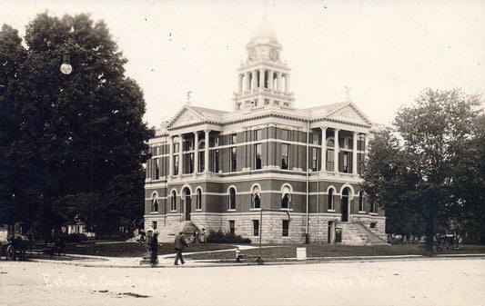 Real Photo Eaton County Court House in Charlotte Mich Michigan Postcard