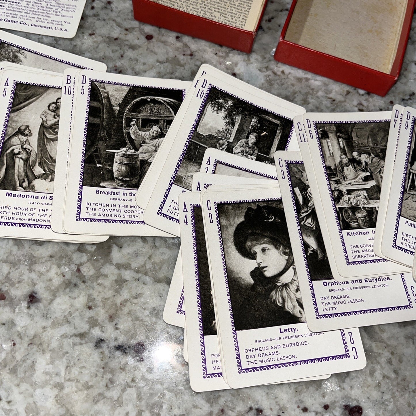 Game Of Artist The Fireside Game Co. 1897 Antique With Instructions #1117