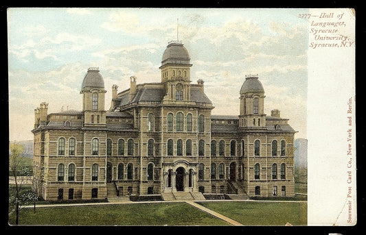 Pre 1907 Hall of Languages Syracuse University Syracuse NY New York  Postcard