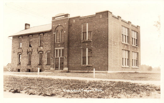 RPPC High School in Freeport Michigan Mich MI Postcard