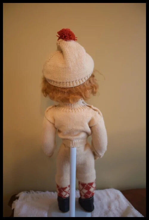 21” Alma Felt Boy Vintage Collectible Doll