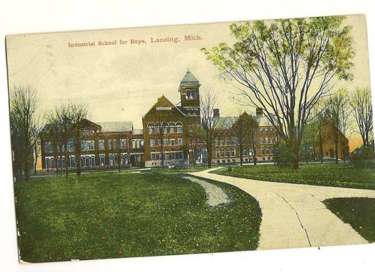 Industrial School for Boys Lansing MI Mich Michigan Postcard