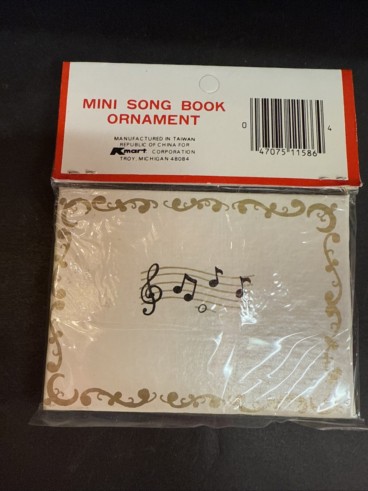 Vintage SSCO Christmas Carols Angel Mini Book Ornament 6 Songs 20 Pages Taiwan