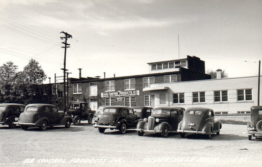 Real Photo Air Control Product Inc. OLD CARS Coopersville MI Michigan Postcard