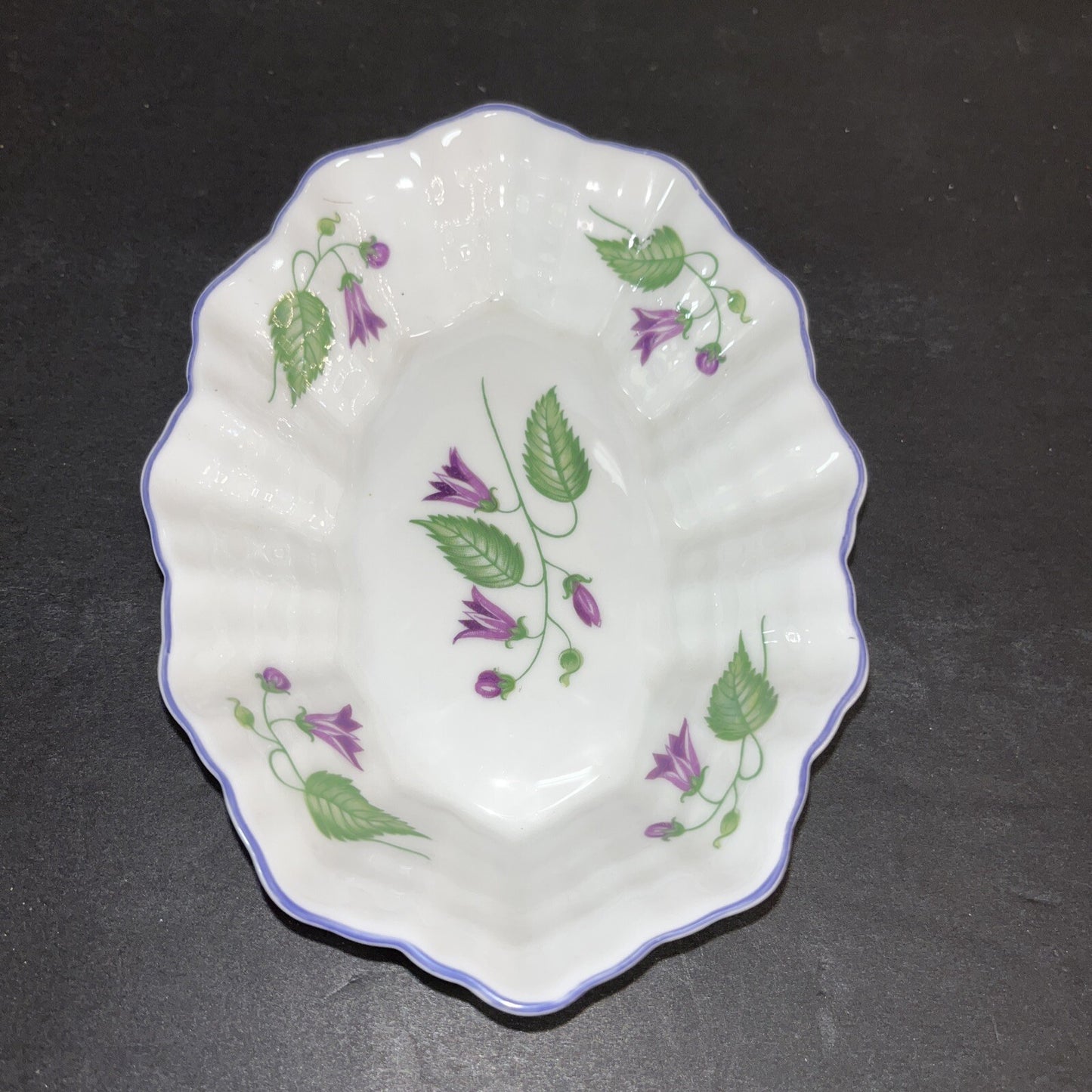 Shelley England Lavender Floral Bone China Trinket Dish  or Pin Tray
