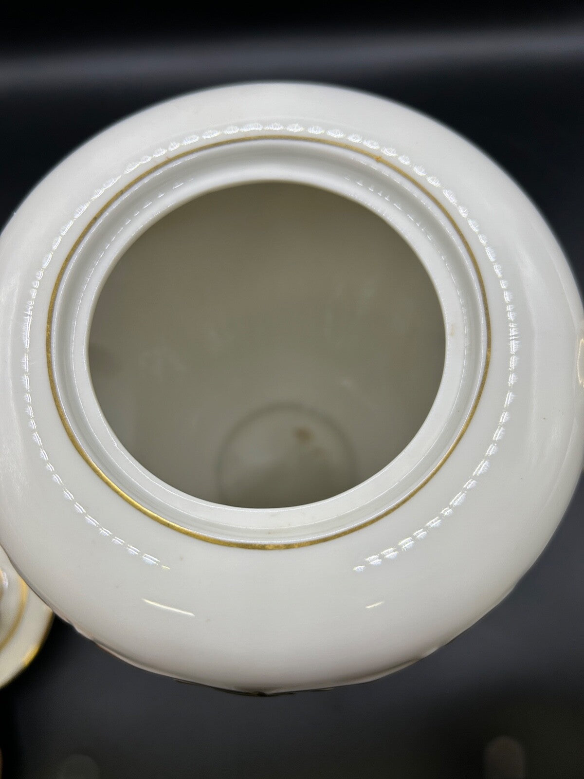 RARE Waldershof Bavaria Germany Tea/Coffee Pot with Lid Cream with Gold Rim