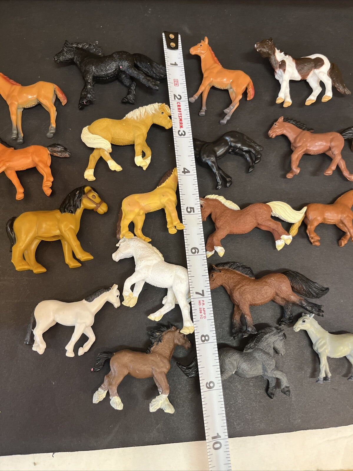 Lot of 18 Vintage Plastic Toy Play Horses