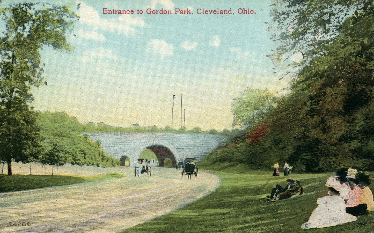 Entrance To Gordon Park Cleveland OH Ohio Postcard