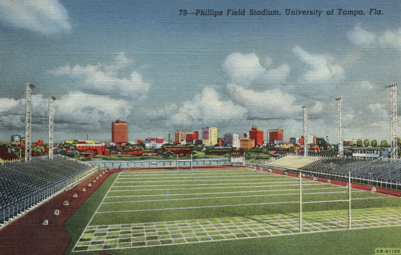 University Of Tampa Florida Phillip Field Stadium FL Postcard 