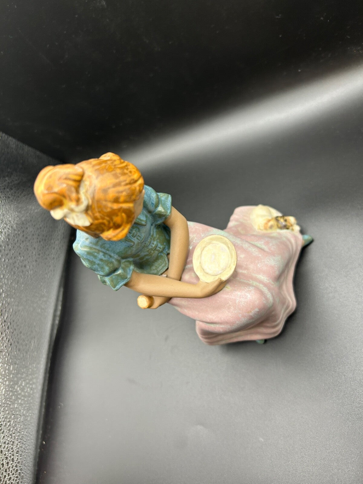 NAO Lladro 1024 "Girl's Best Friend" girl with puppy & milk GRES Finish Dog