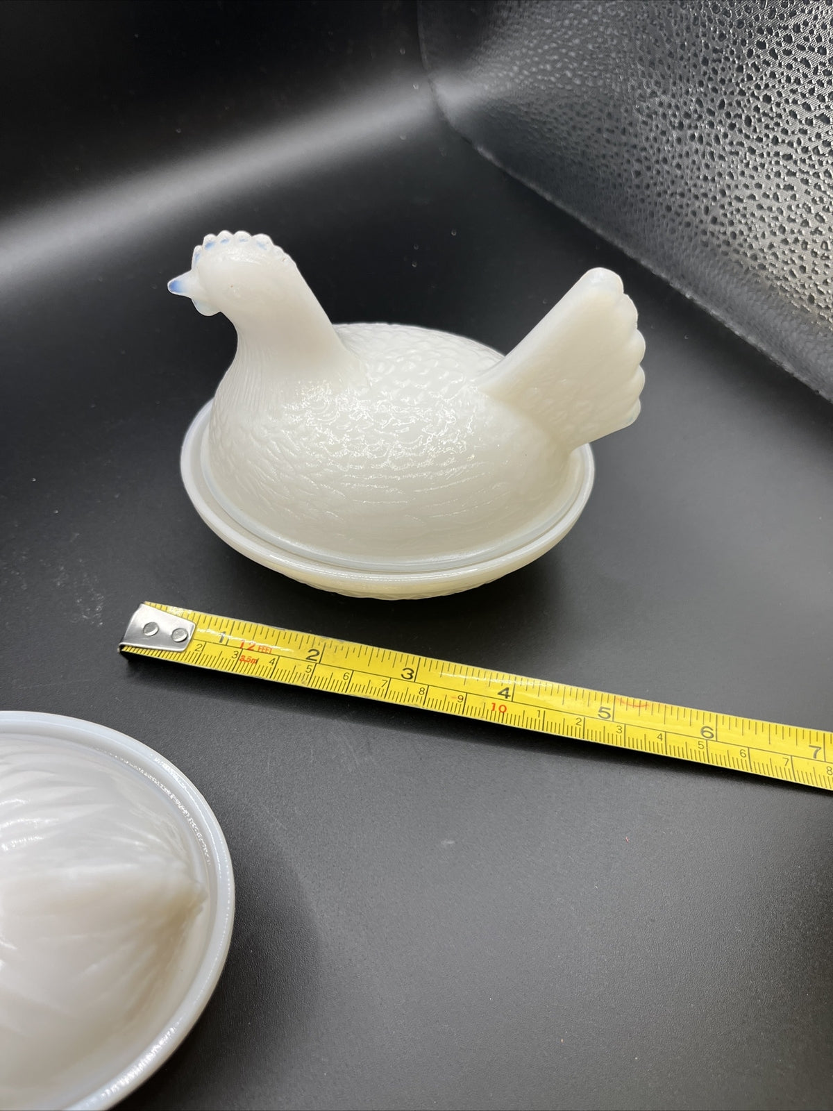 Vintage Westmoreland? All White Hen on Nest & Rooster On Nest Milk Glass Chicken