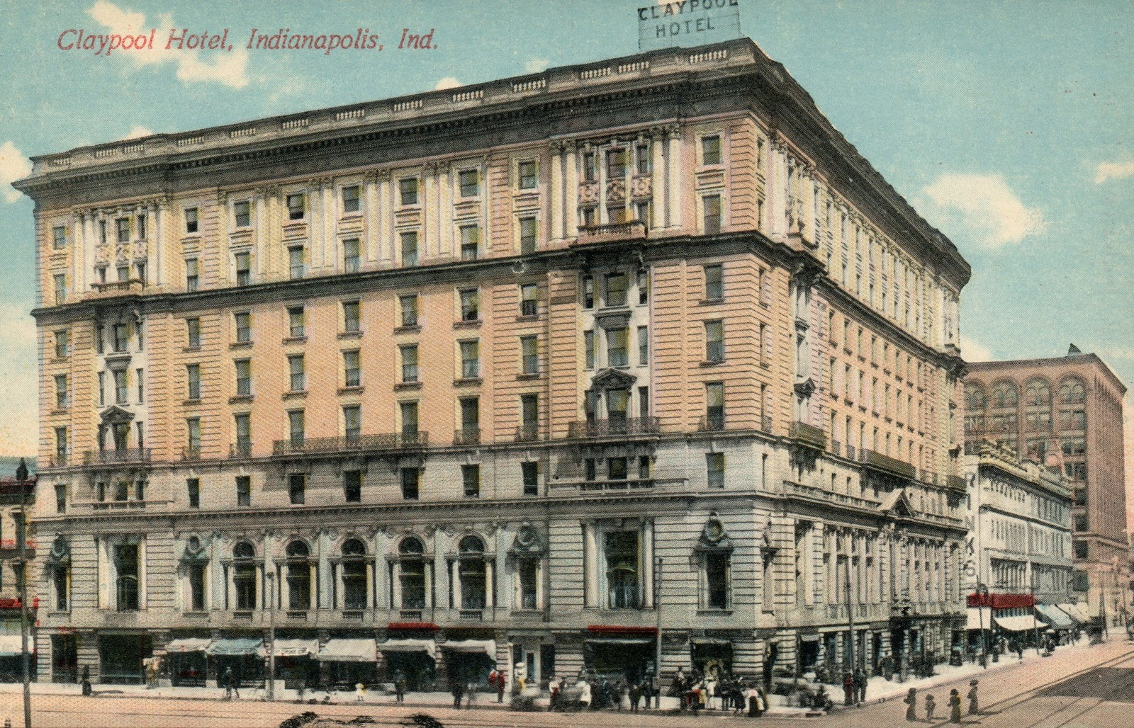 Claypool Hotel Indianapolis IN Vintage Postcard