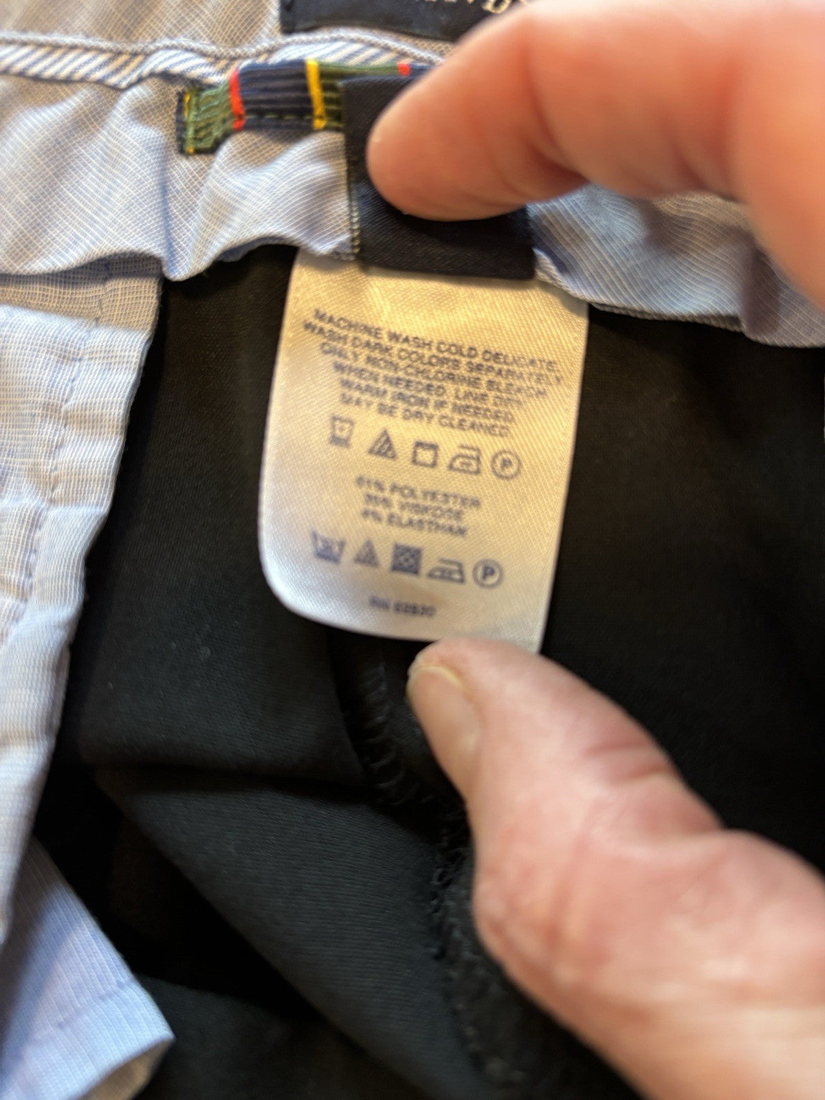 GSK Lands End Trouser Pants Womens Size 12 (32-1/2" L x 35" W) Black Zip