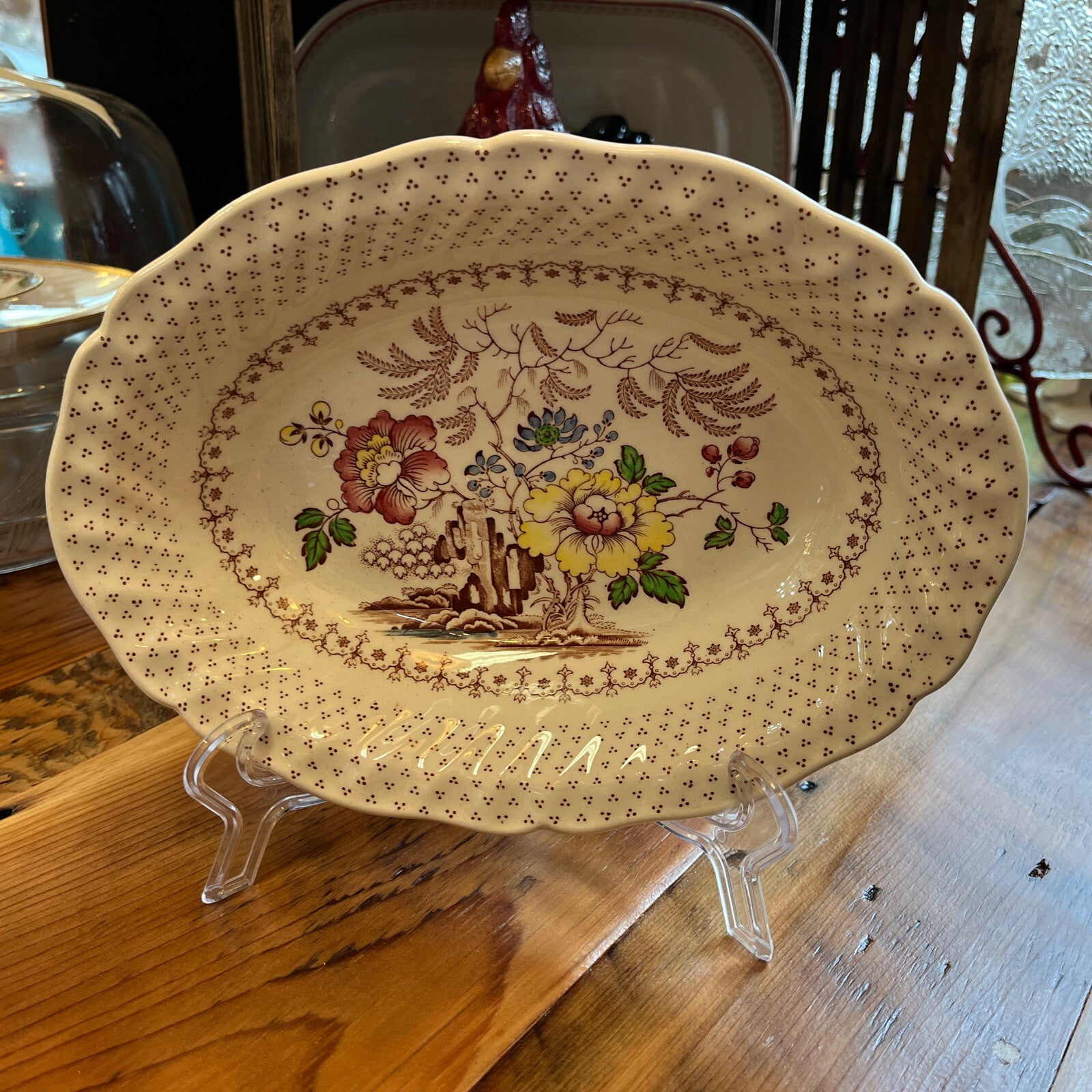 9.5" Oval Vegetable Serving Bowl Vintage D5477 Royal Doulton Grantham 1934-1964