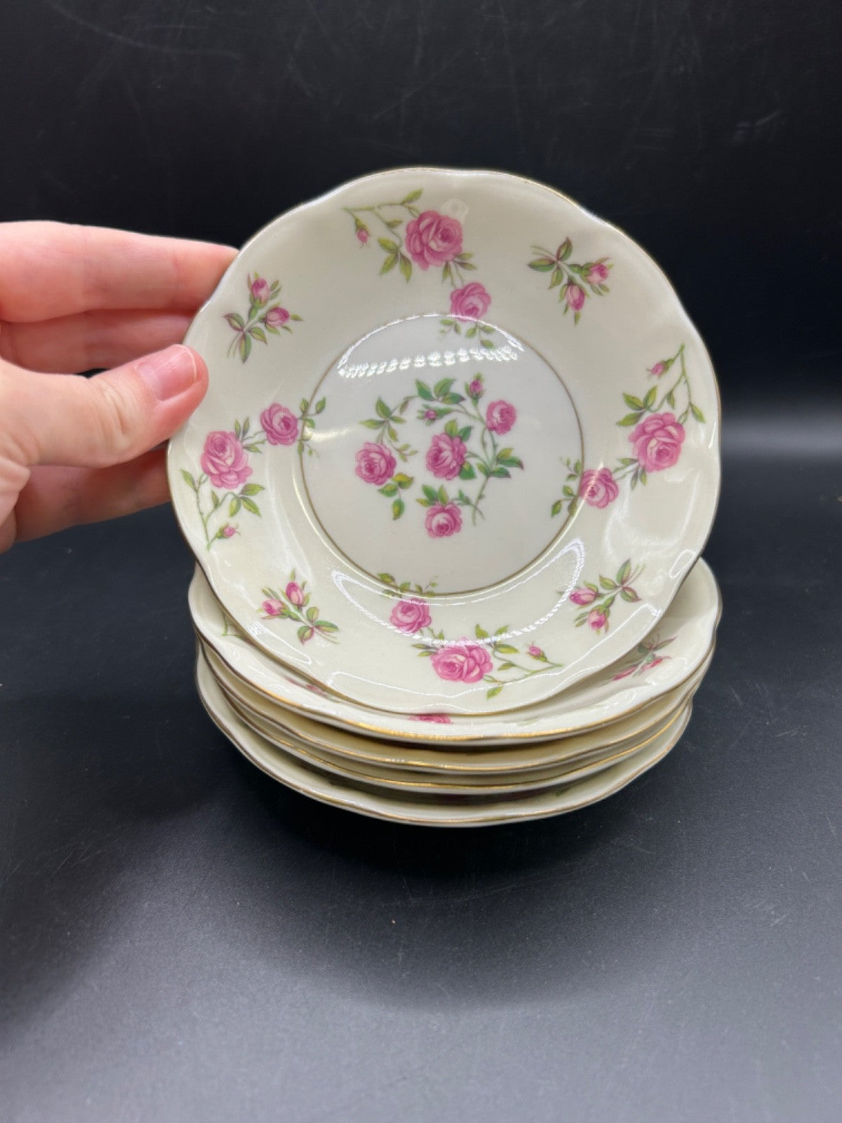 Theodore Haviland Delaware 5 Fruit Bowls Pink Roses New York