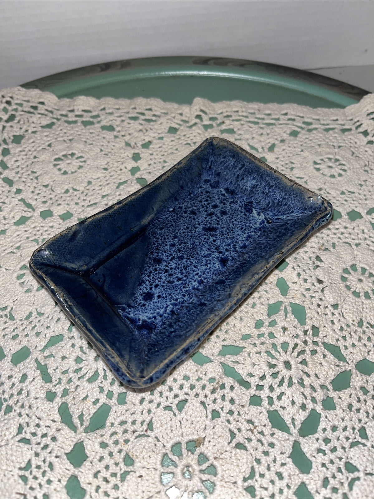 Studio Art Pottery Trinket Dish / Soap Dish  USA Made 5.25”