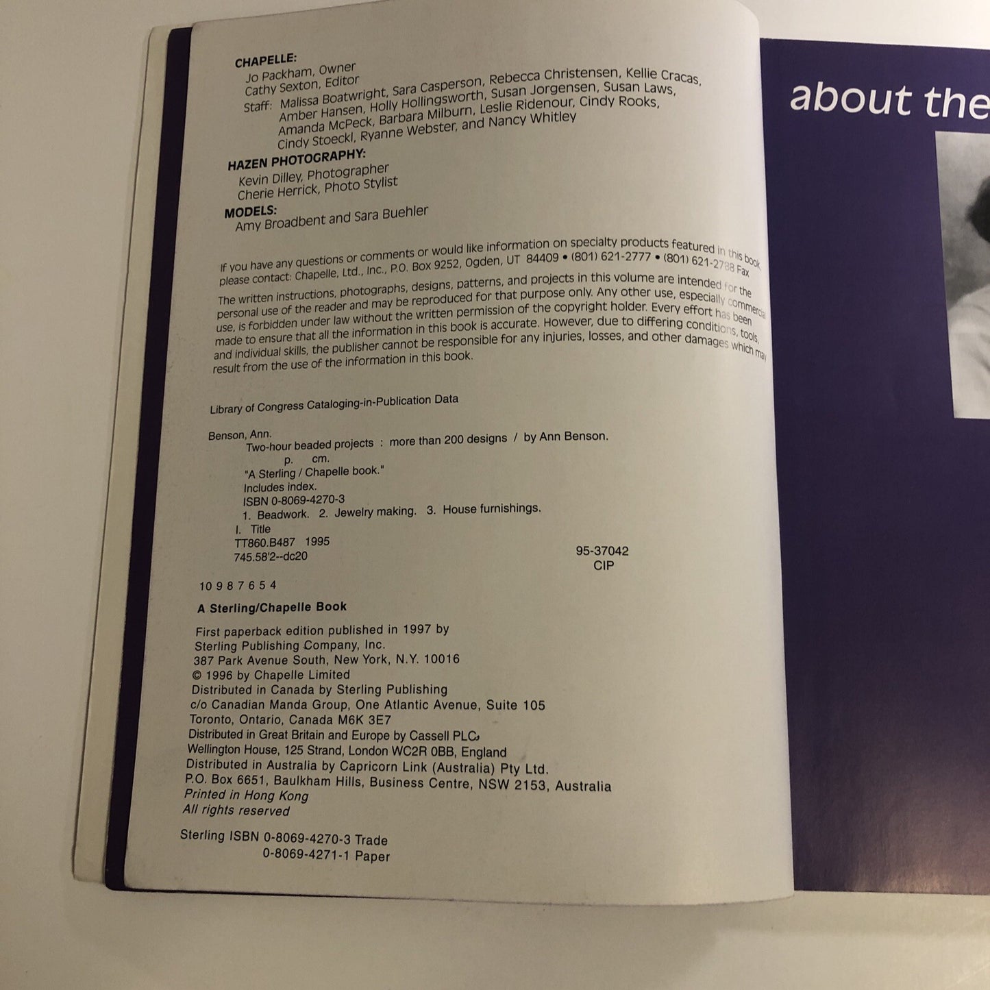 Two Hour Beaded Projects Jewelry - More Than 200 Designs Book - Ann Benson