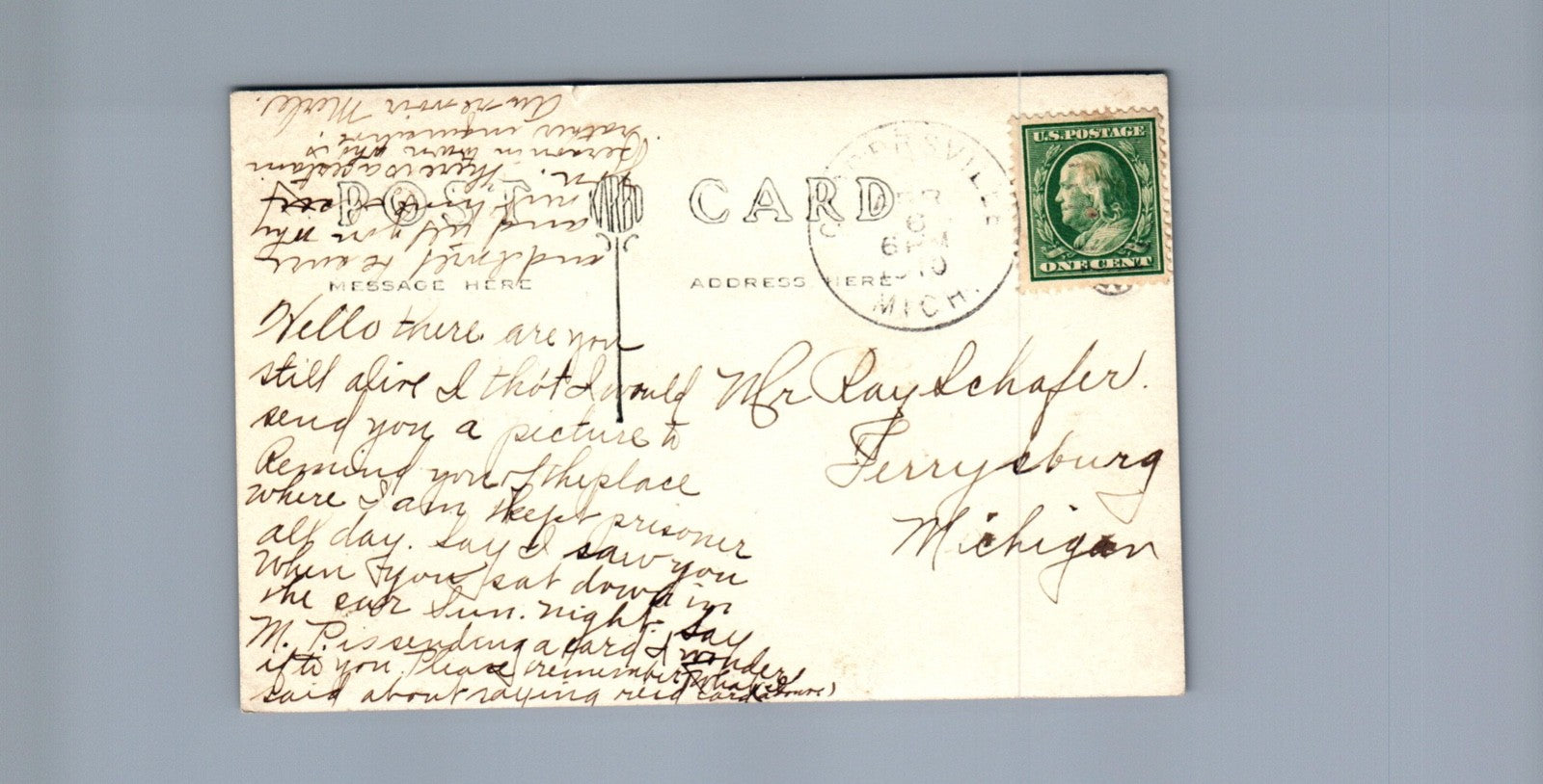 Real Photo of High School in Coopersville MI Michigan Postcard