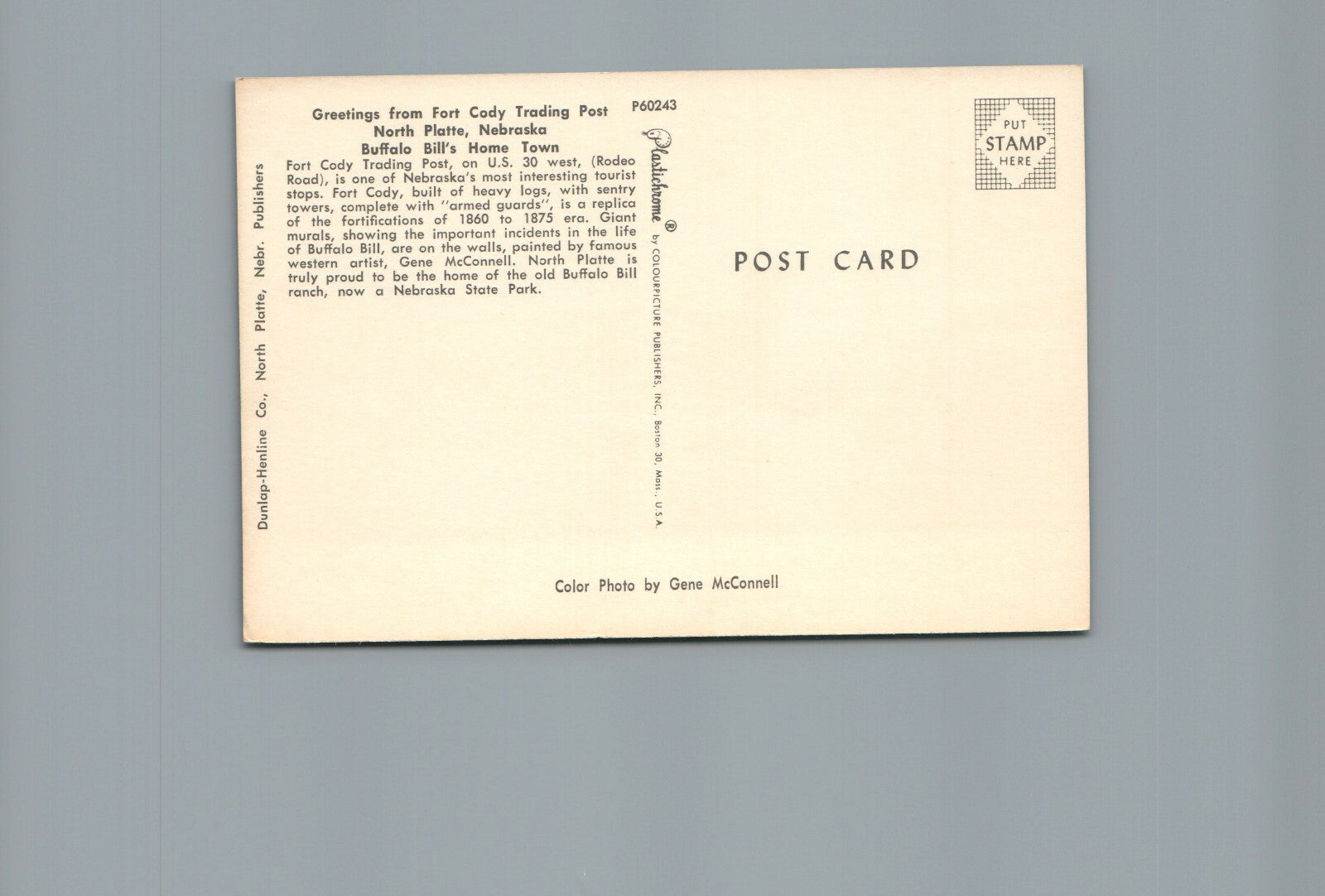 Greeting From Fort Cody Trading Post North Platte Nebraska Buffalo Bill Postcard