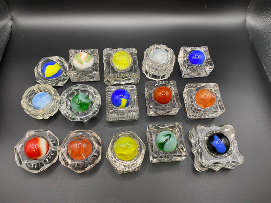 Vintage Lot of 15 large Marble boulders agate swirl Marbles Salt Dips NOT INCL