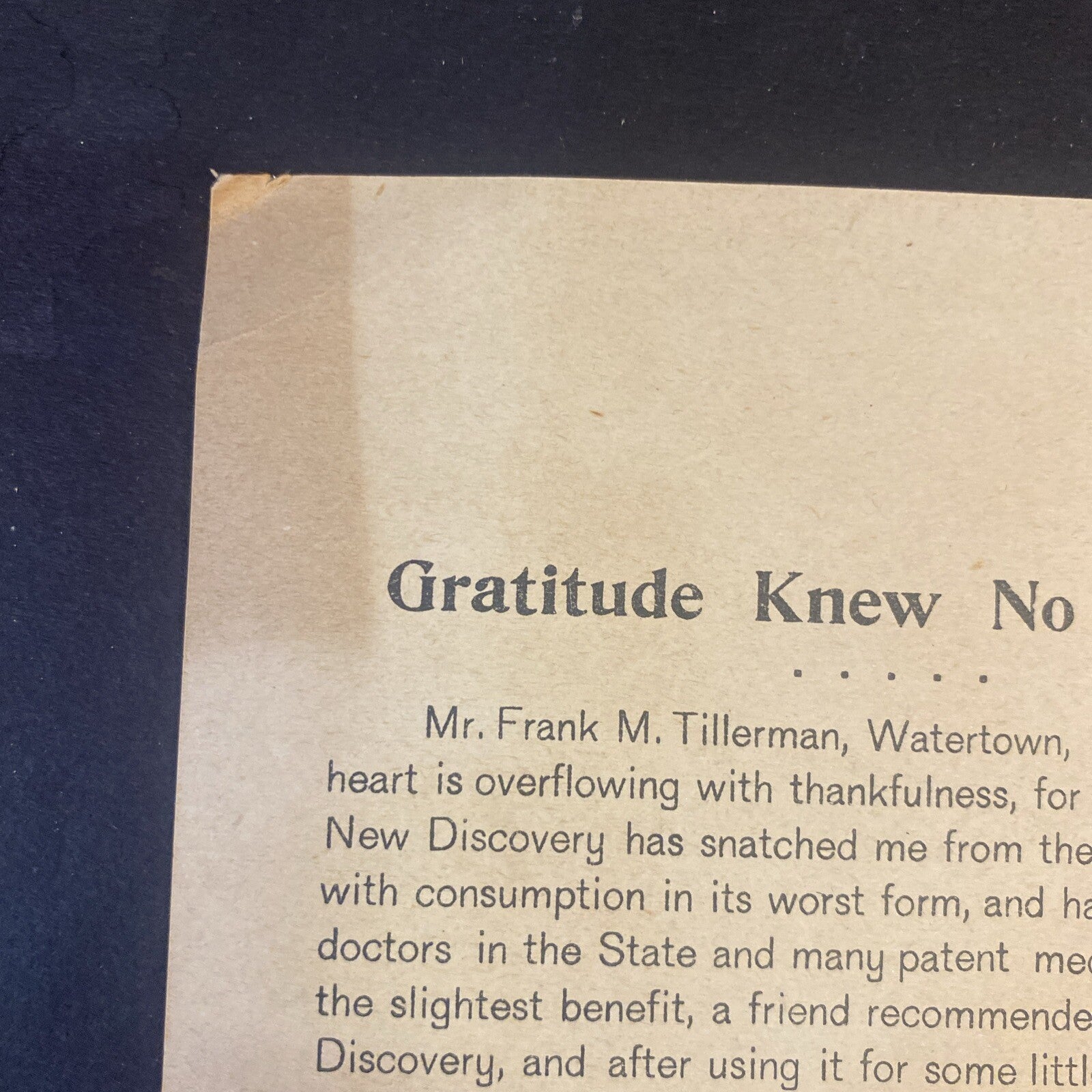 H E Bucklen 1895 Dr Kings New Discovery Shakespeare Victorian Trade Card # 4