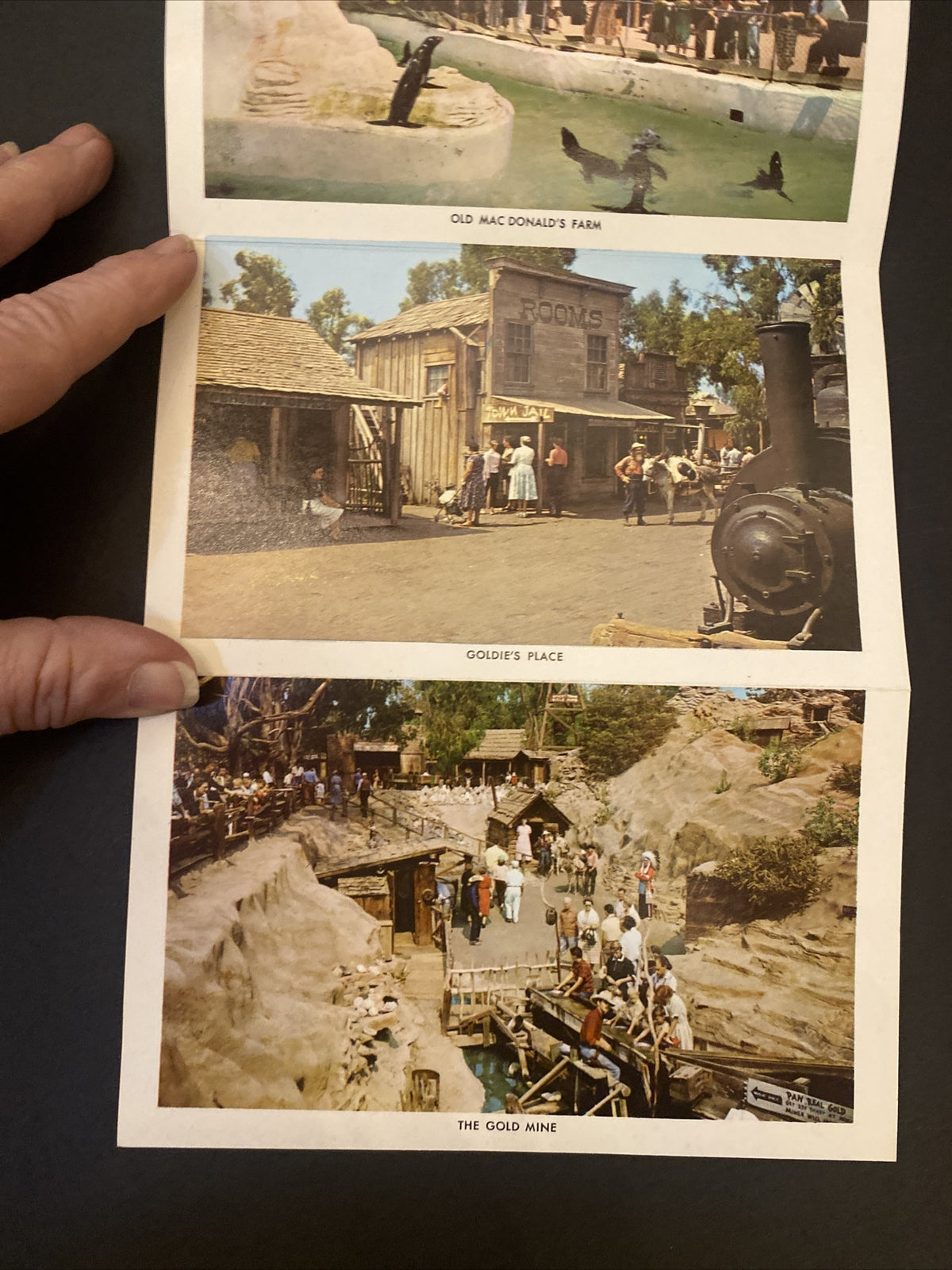 1960's  Knotts Berry Farm Ghost Town Folder  California Postcard 14 views