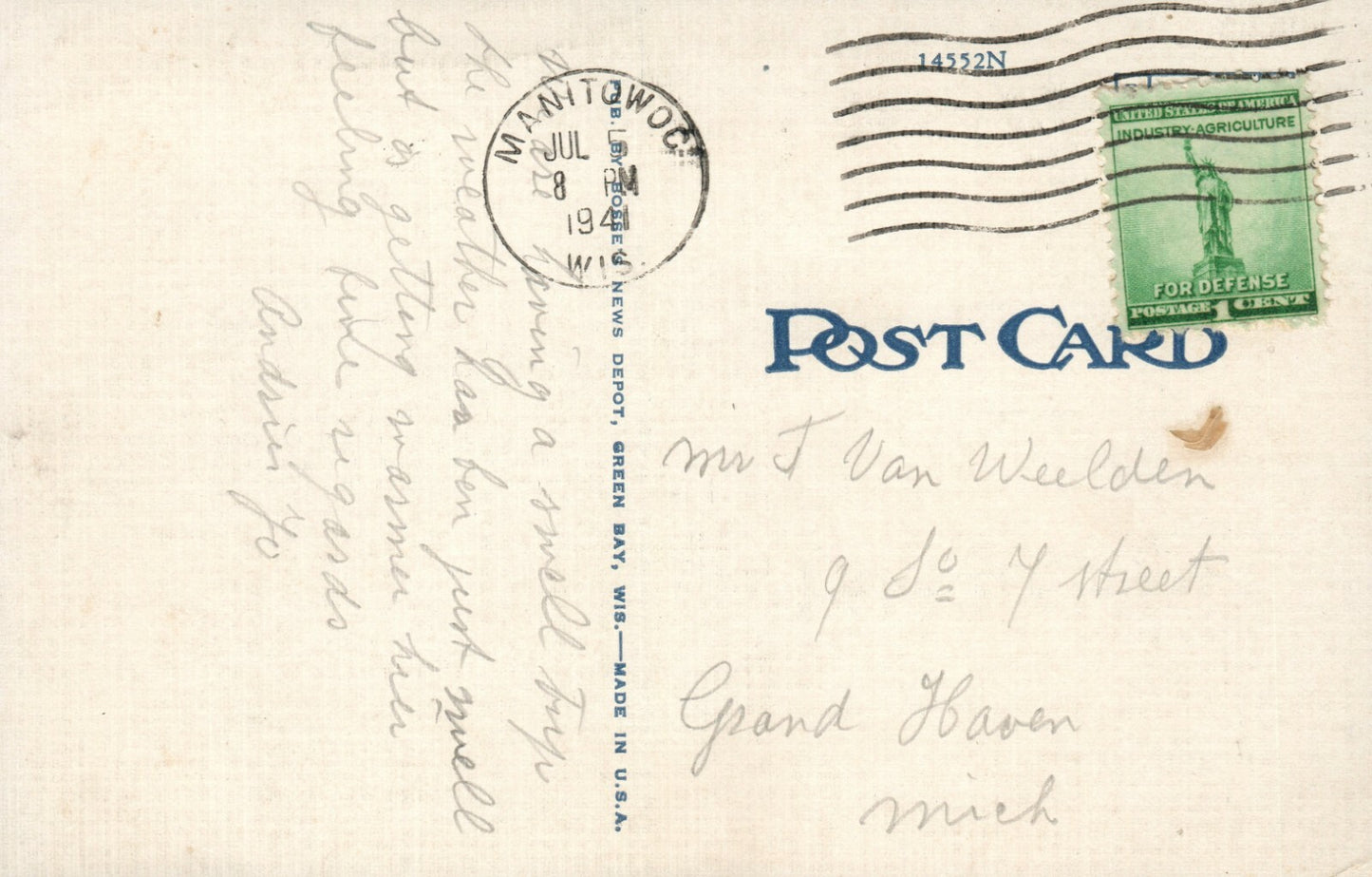Annunciation Church Green Bay 15 WIS Wisconsin Postcard