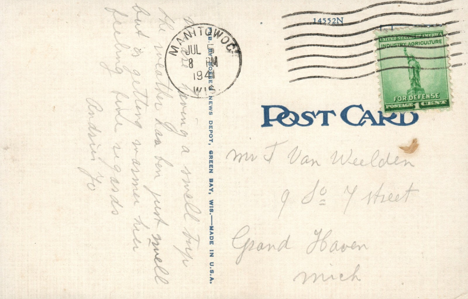 Annunciation Church Green Bay 15 WIS Wisconsin Postcard