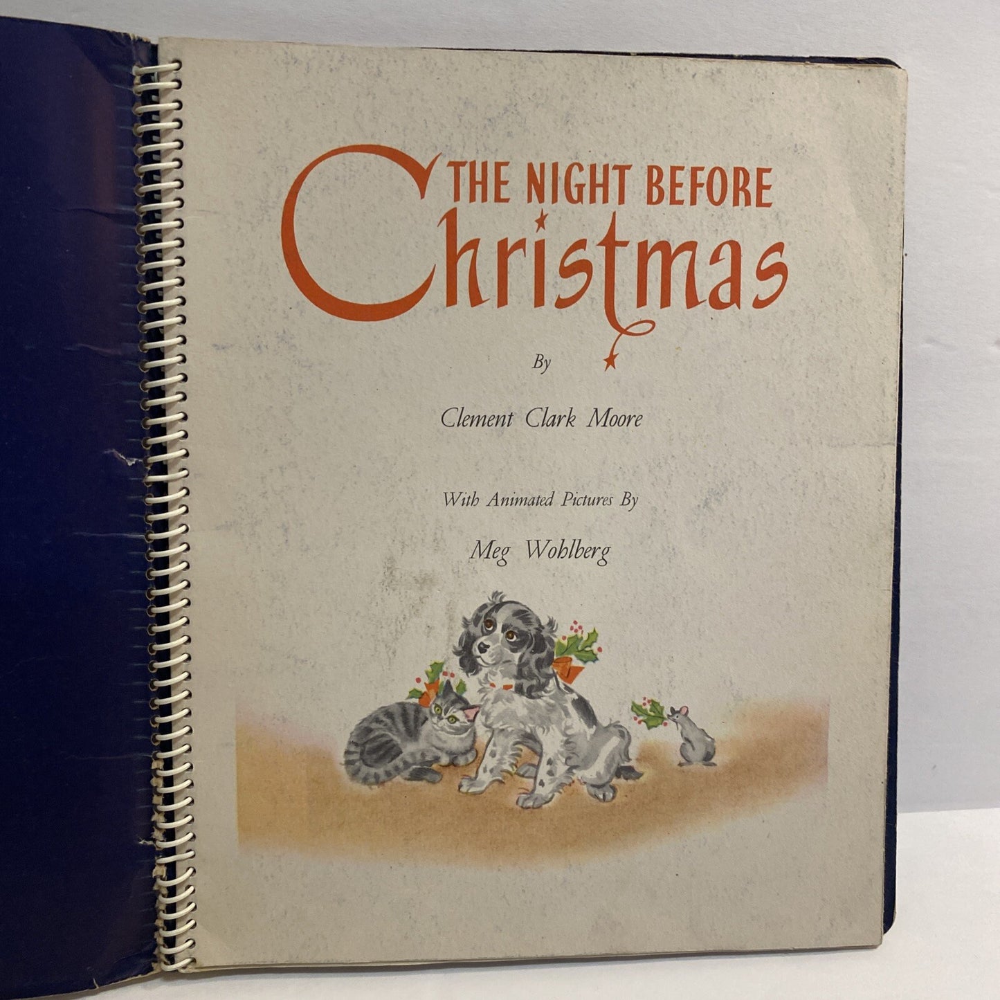 RARE VTG 1944 The Night Before Christmas Animated By Meg Wohlberg Pop Ups USA
