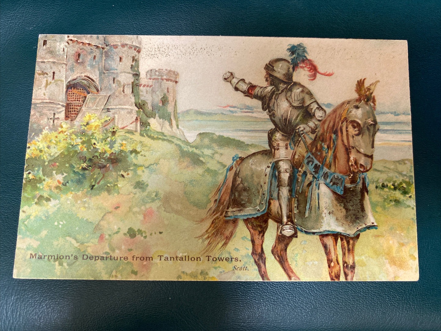 RARE Ernest Nister London Series 15  Marmion's Departure from Tantallon Towers