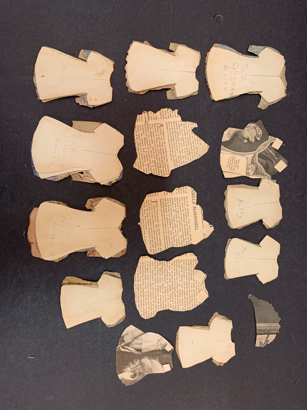 Lot of 15 Paper Doll Clothing Accessories